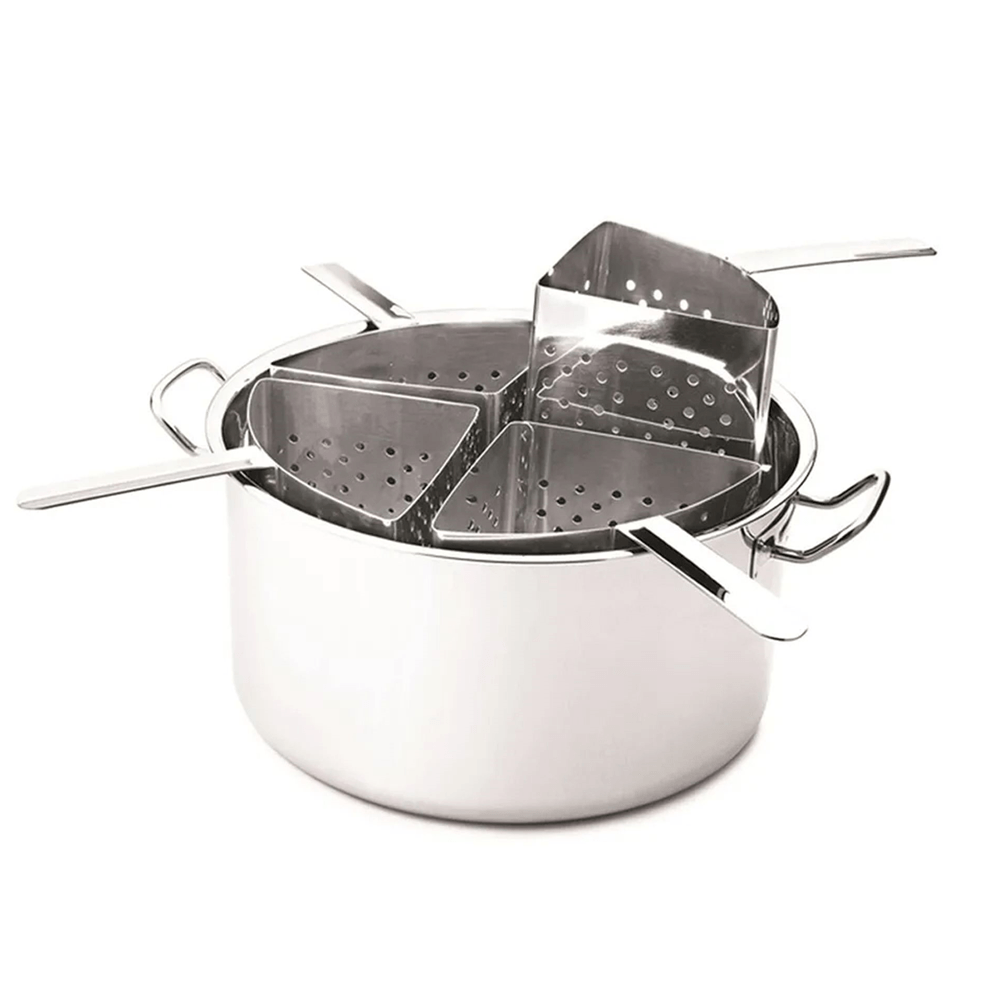 Espagueteira Inox 4 Divisórias 32X16cm 10 Litros - Hércules