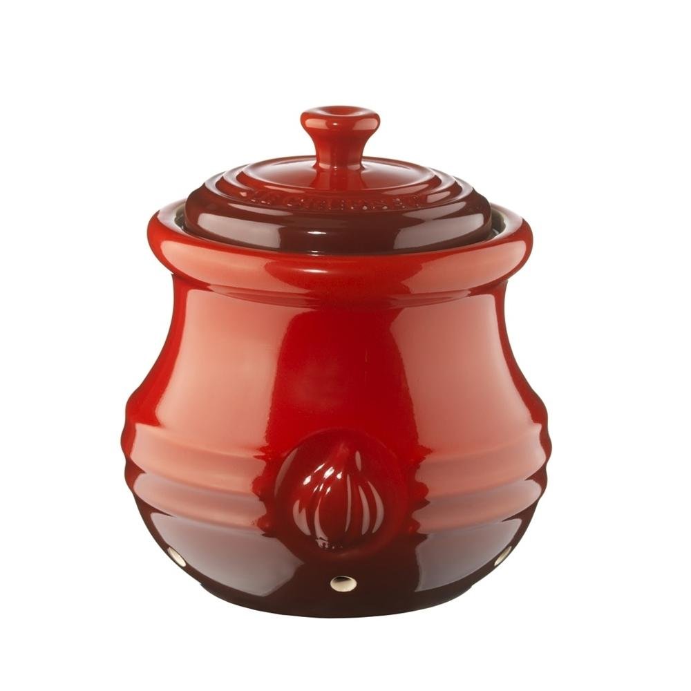 Pote de Alho de Cerâmica Vermelho Le Creuset