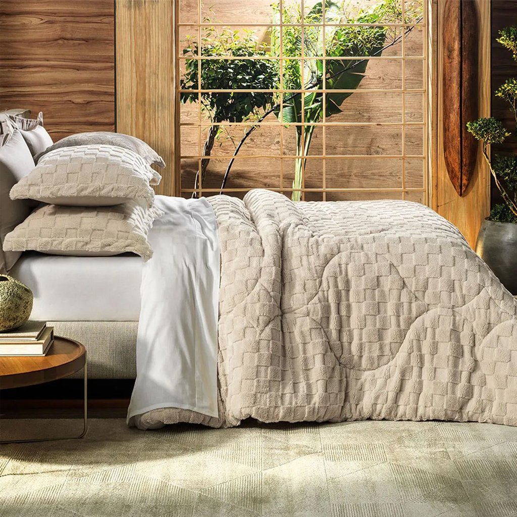 Edredom Blend Sense Queen Altenburg 100% Poliéster 240x260cm Snow Porcelana