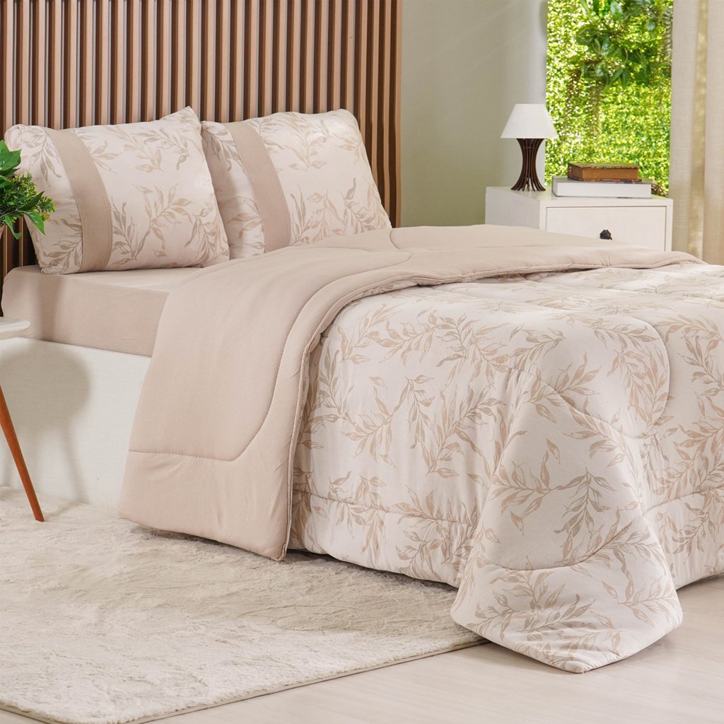 Edredom Casal Bella Cama Malha 125g/m² 100% Algodão 200x220cm Bene Casa