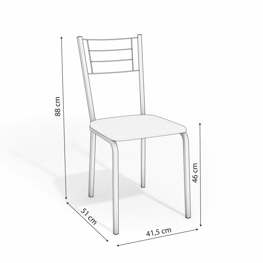 Kit Conjunto Mesa Quadrada 4 Cadeiras 90 x 90 cm Sala de Jantar