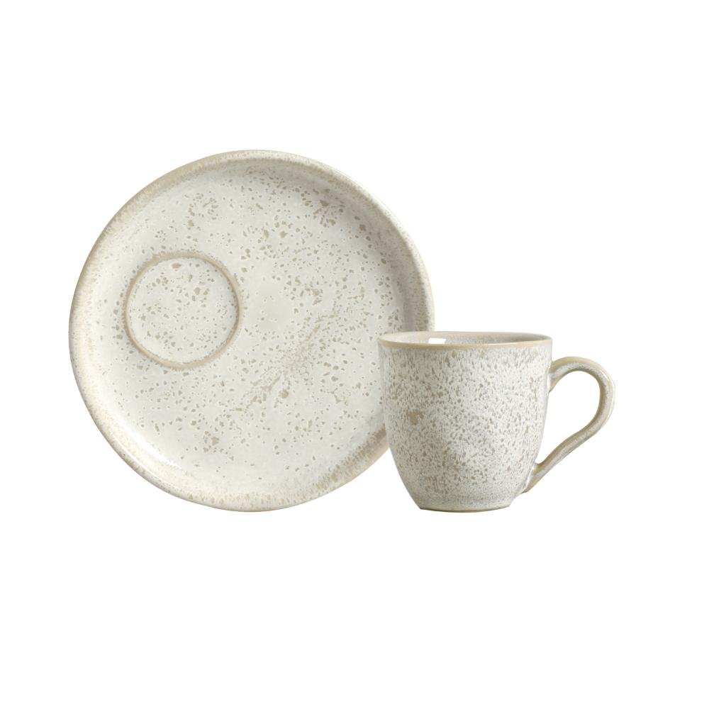 Porto Brasil Conjunto com 6 Xícaras De Café Orgânico 70ml com 6 Pires Descentralizado Vanilla