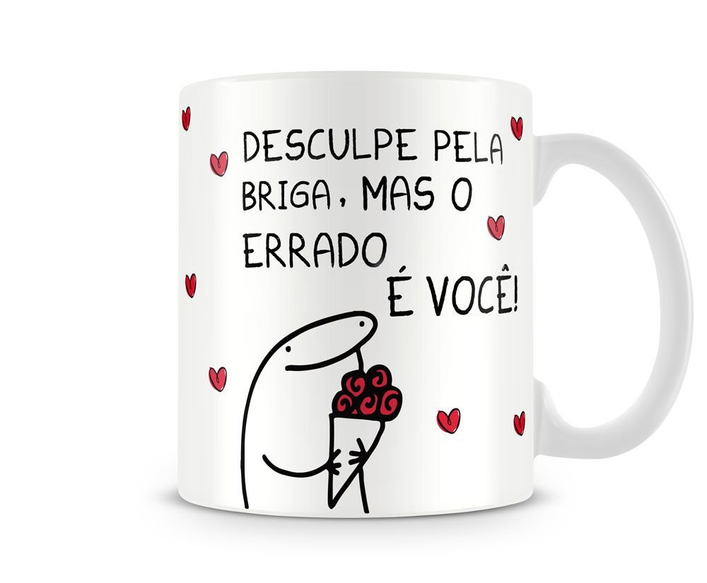 Caneca Meme Boneco Palito Flork Desculpe Mas O Errado é Você Camicado