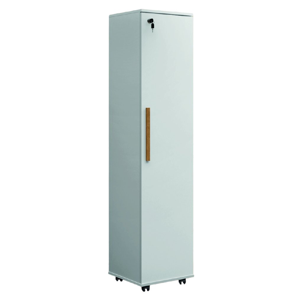 Armário Multiuso Lavanderia Com Chave e Rodízios 1 Porta Lune