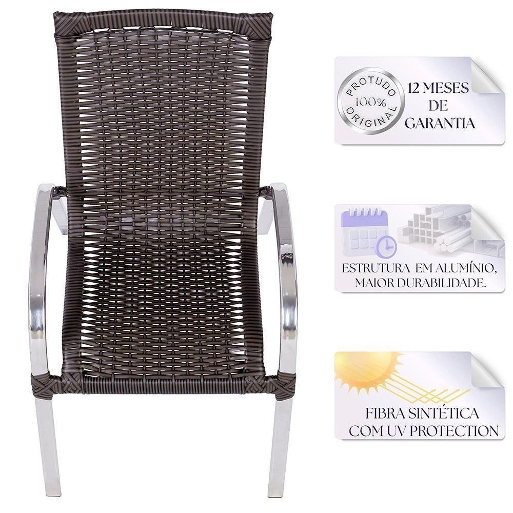 Jogo Cadeira de Área Emily 4 Peças, em Alumínio Polido e Fibra Sintética -  Argila em Promoção na Americanas