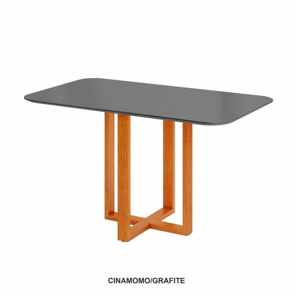 Mesa Belissima Candian 1 20 X 0 80 Com Vidro Canto Copo Cinamomo mesa-belissima-candian-1-20-x-0-80-com-vidro-canto-copo-cinamomo