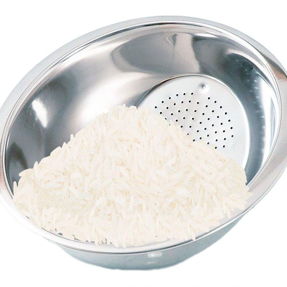Escorredor Lavador De Arroz Macarrão Aço Inox