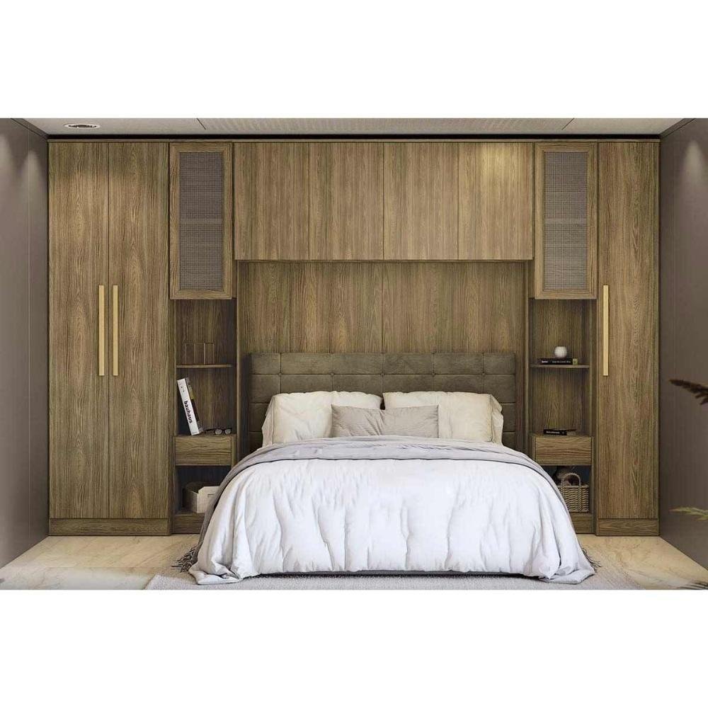 Guarda Roupa Closet Casal Adapt 7 Peças (2 Armários + 1 Ponte Aérea + 4 ...