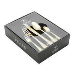 Faqueiro 30 Peças Inox Avalon Dourado - Wolff
