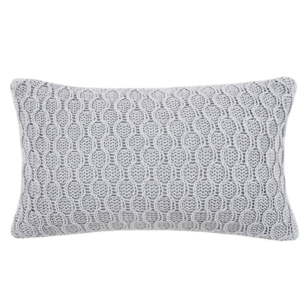 Almofada Tricot Max Buddemeyer 30x50cm Cinza 100% Polysoft