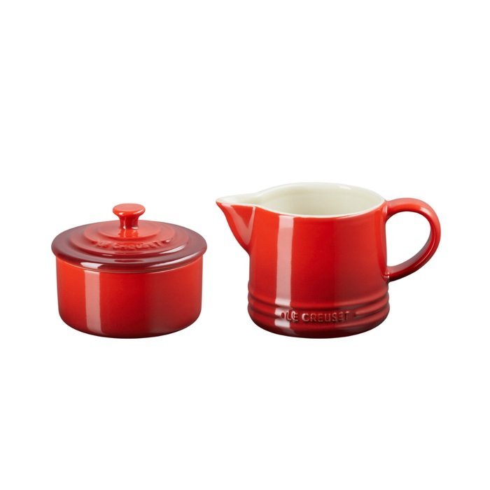 Set Creme e Açúcar em Cerâmica Le Creuset Vermelho