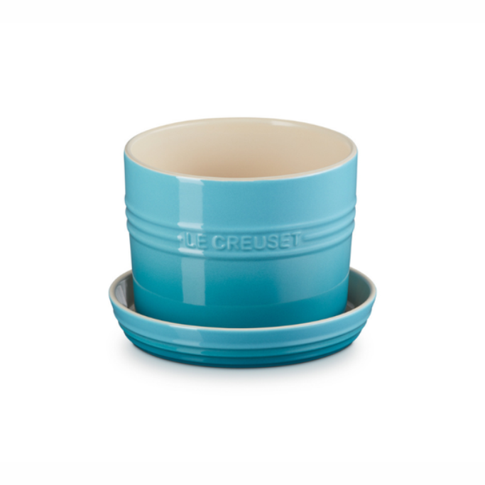 Vaso para Ervas com Bandeja Le Creuset Azul Caribe