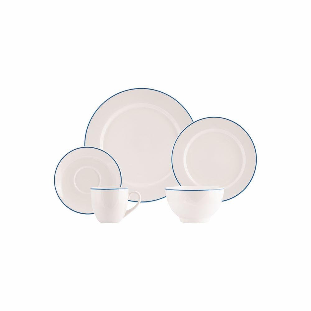 Jogo de Jantar 20 Peças Filete Porcelana Real By Schmidt