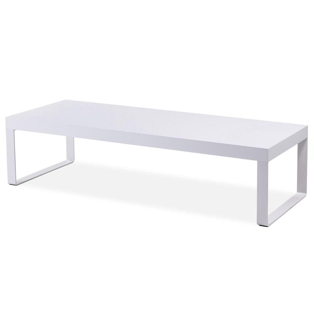 Mesa Centro Gap Laca Branca Brilhante 140cm 69218 Camicado