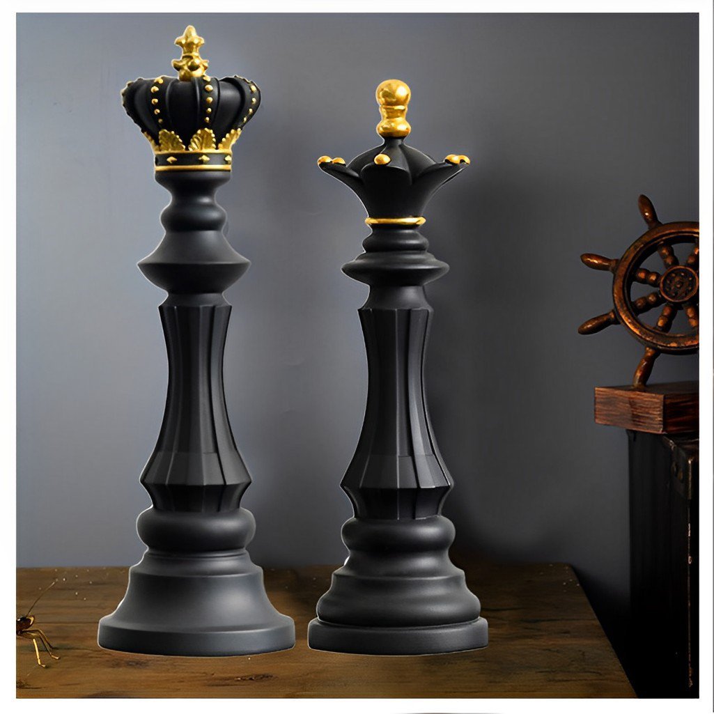Rei e Rainha Xadrez - Decoração - King and Queen Chess