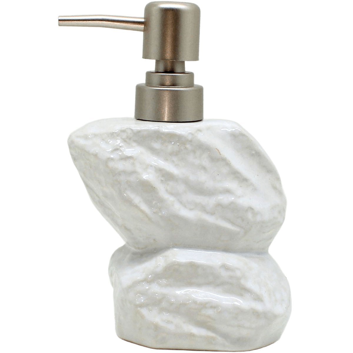 Saboneteira Líquida Decoração Branco Banheiro Cerâmica 350ml