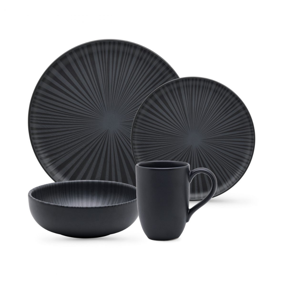 Aparelho De Jantar E Lanche 16 Peças Flat Ônix Oxford