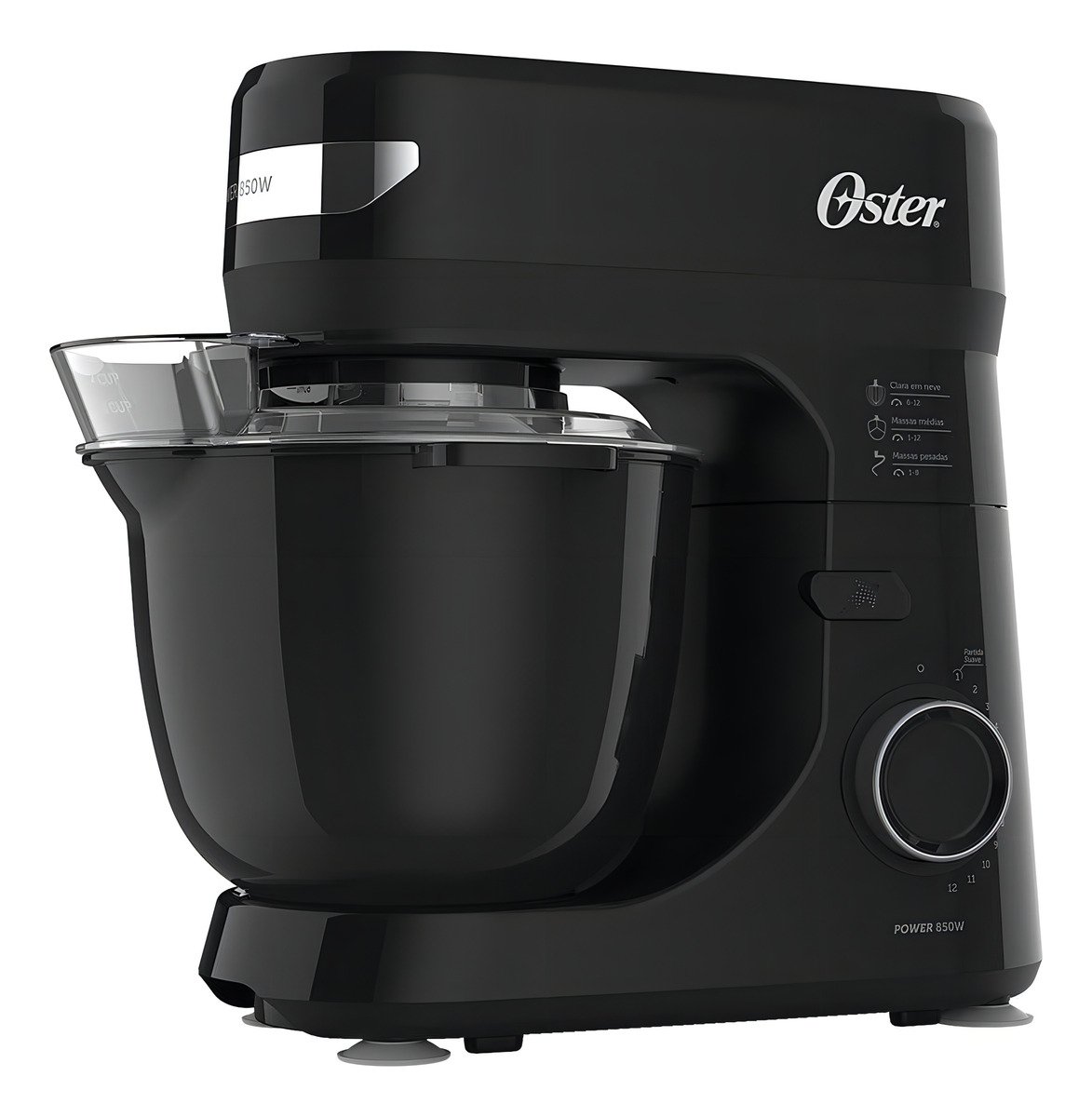 Batedeira Planetária Black 12 Velocidade Obat640 Oster 850w Cor Preto/Inox