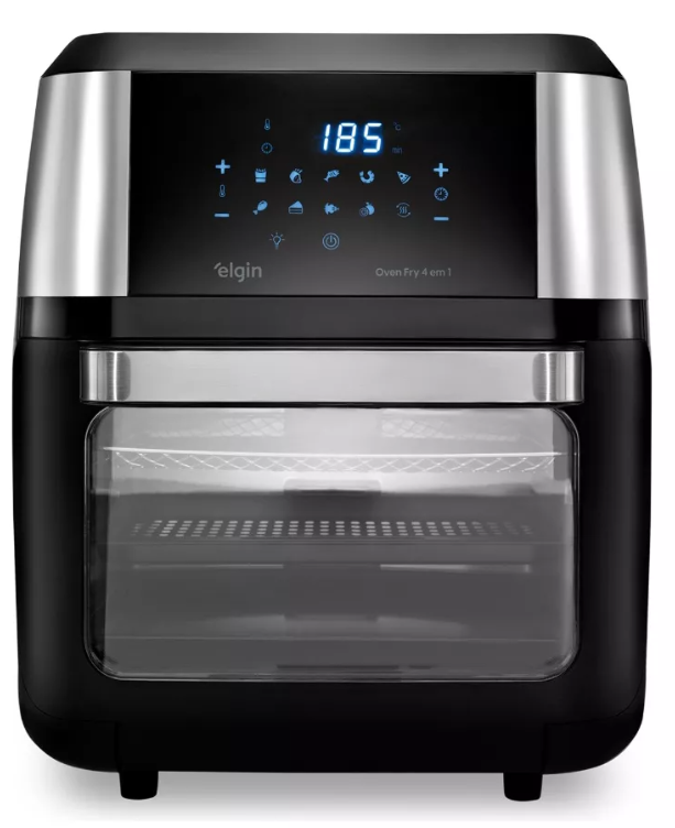 Fritadeira e Forno Air Fryer Oven Fry Elgin 12 Litros 1.800W 220V Preta ...