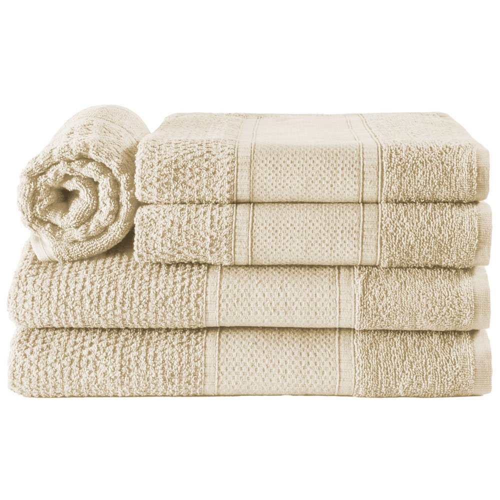 Jogo de Banho Toalhas Livy 100% Algodão Relevo em Flocos 5 Peças - Nude