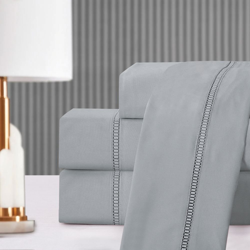 Jogo de Lencol Casal 4 Pecas Milano MicroPercal 400 Fios Ponto Palito - 100% Poliester