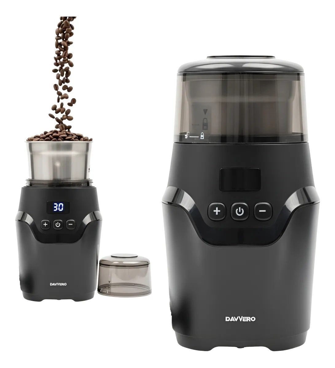 Moedor De Café Elétrico Timer Digital Preto 220v - Davvero - Camicado