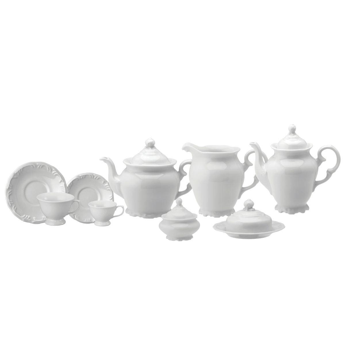 Aparelho de Chá e Café Porcelana Schmidt 53 peças - Mod. Pomerode 114