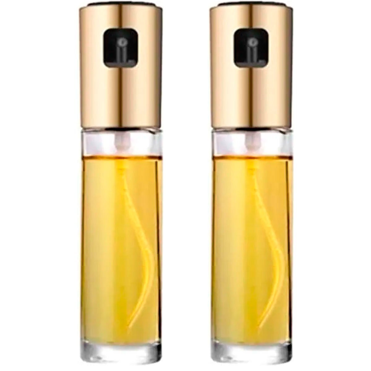 Kit 2 Porta Azeite Spray Galheteiro Dosador Aço Inox 100ml - Camicado