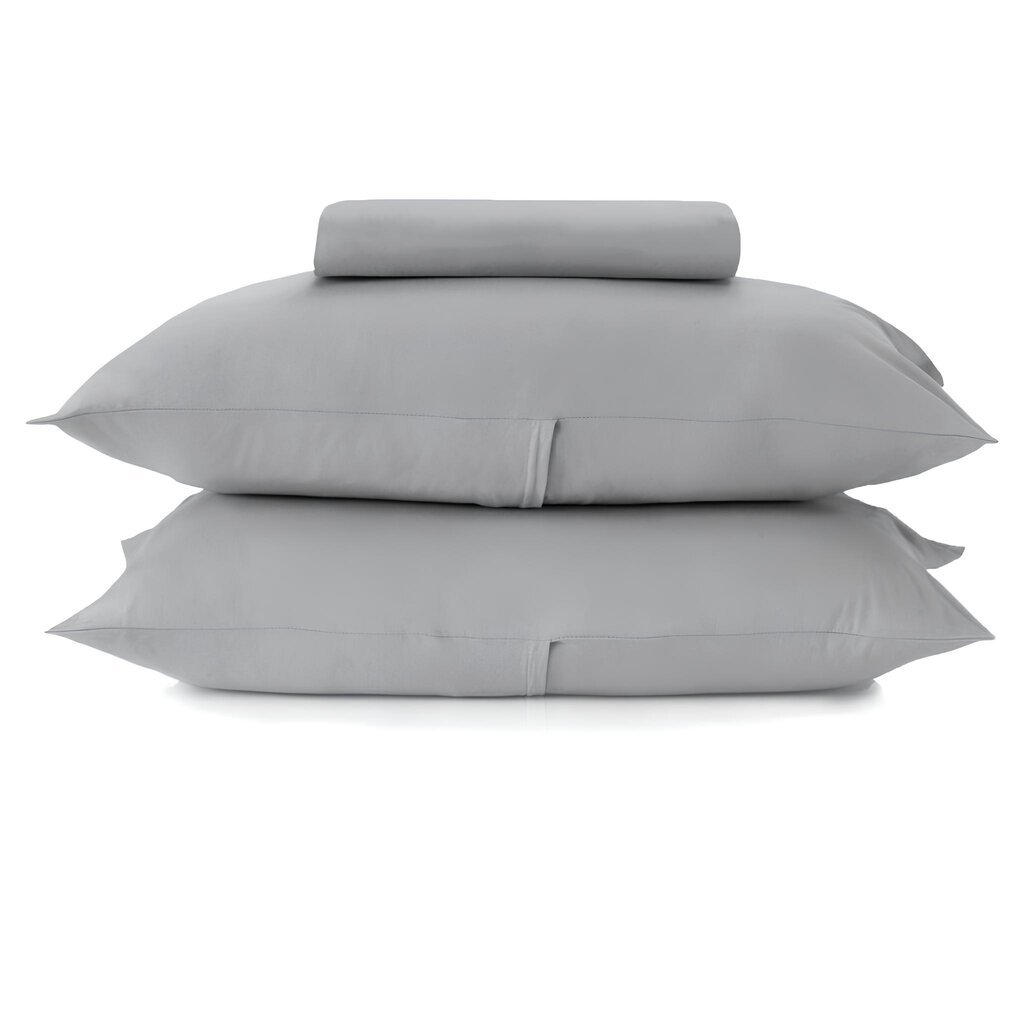 kit Lencol com Elastico Queen e 2 Fronhas Malha Altenburg 100% Algodao - Cinza 3 Pecas 