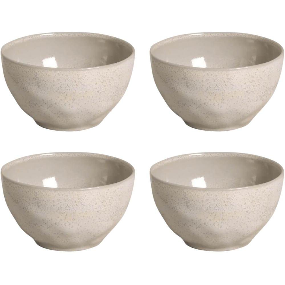 4 Bowls Orgânico Latte 558ml Cumbuca Servir Porto Brasil 13x7cm Off White