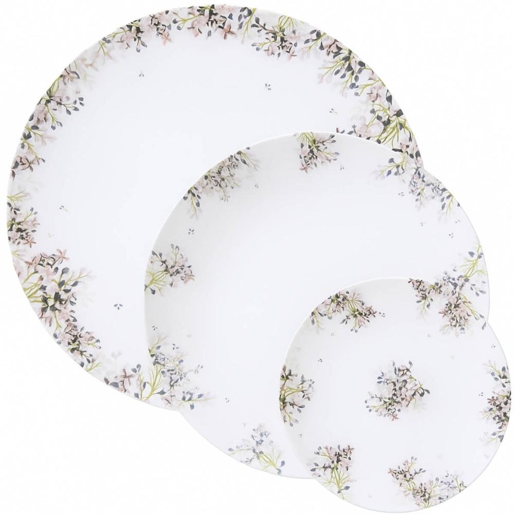 Jogo Pratos Fogli Tramontina 12 Peças Porcelana