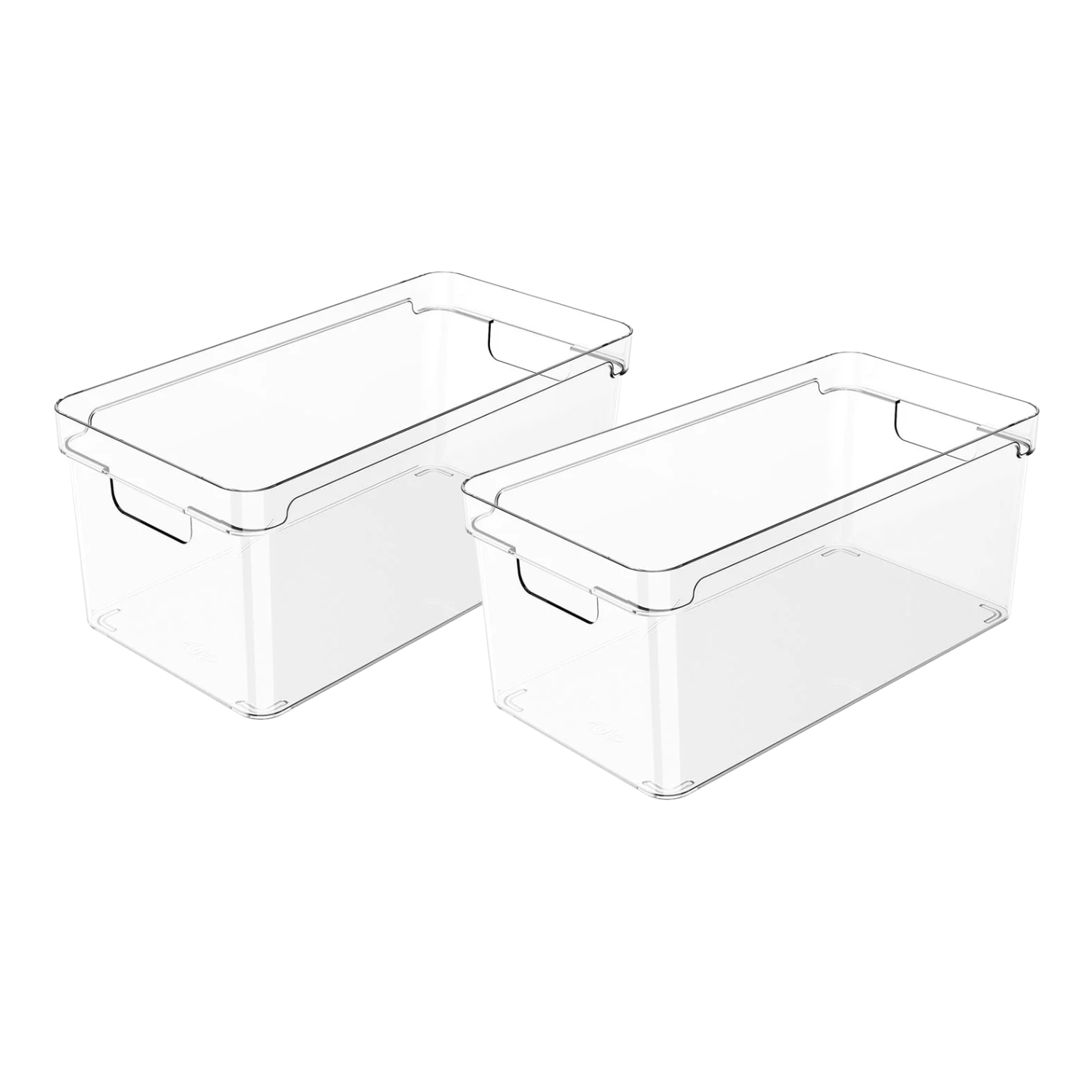 Kit 2 Organizadores de Armarios Com Tampa Transparente 30cm Multiuso Clear Ou