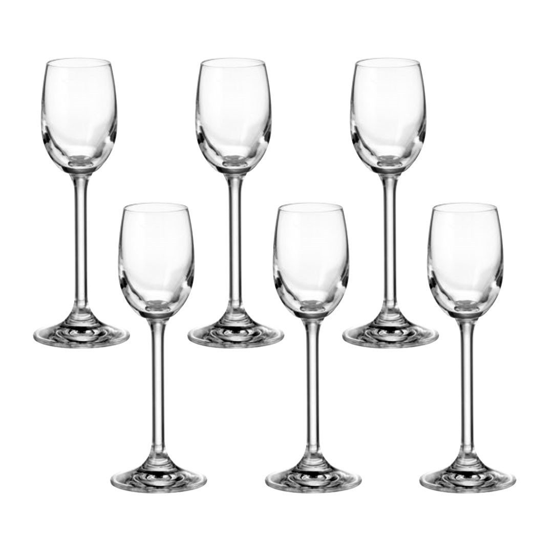 Taca De Cristal Bohemia Para Licor 65 ml Colibri 6 Pecas