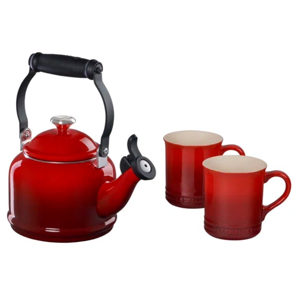 SET LE CREUSET CHALEIRA DEMI 1,1L E 2 CANECAS SEATTLE 400ML
