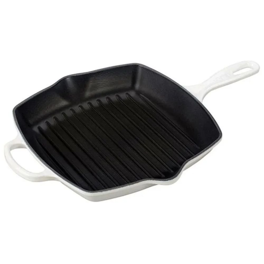 GRELHA QUADRADA LE CREUSET 26CM SIGNATURE EM FERRO FUNDIDO