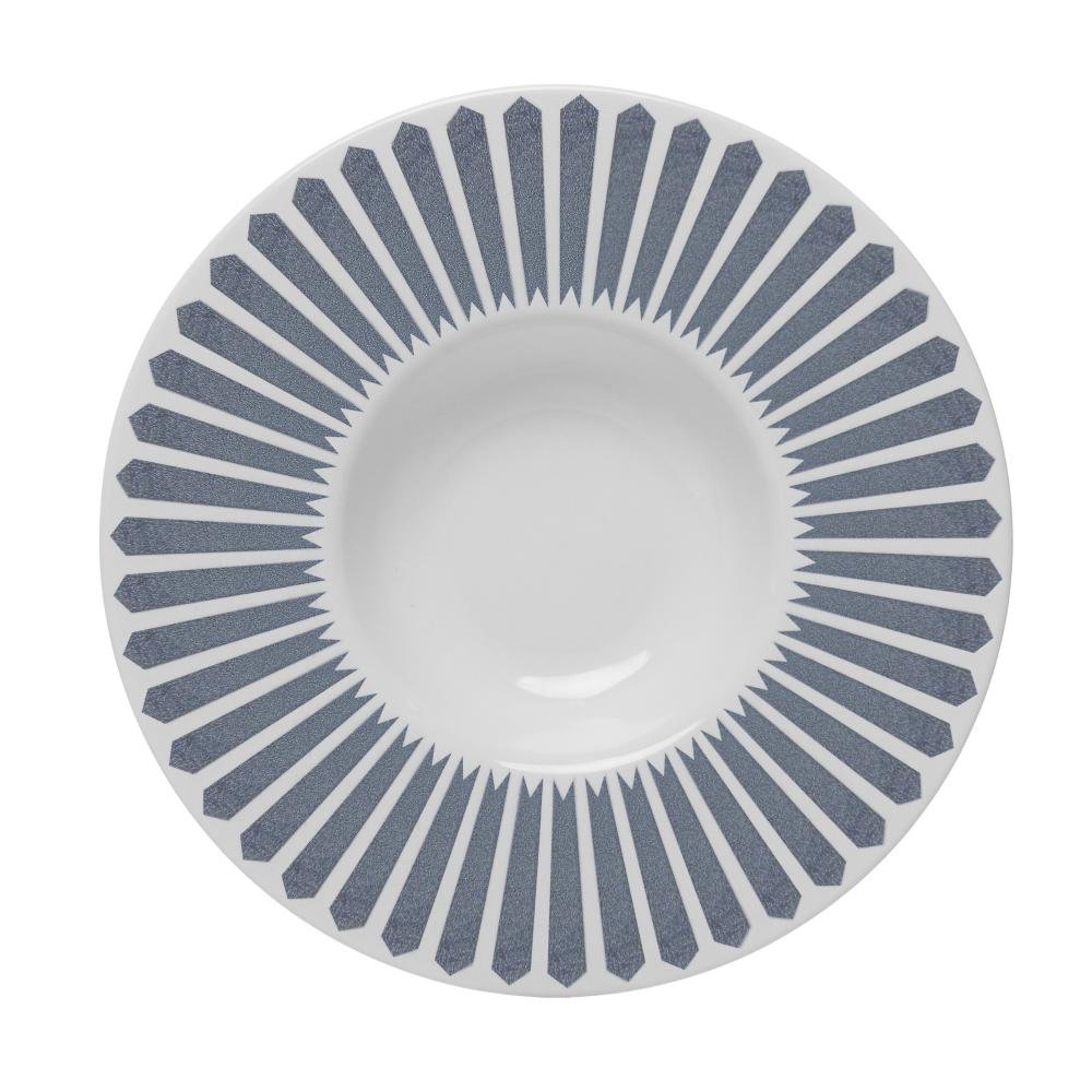 Prato para Risoto Mediterrâneo 28cm Azul Cerâmica Wolff