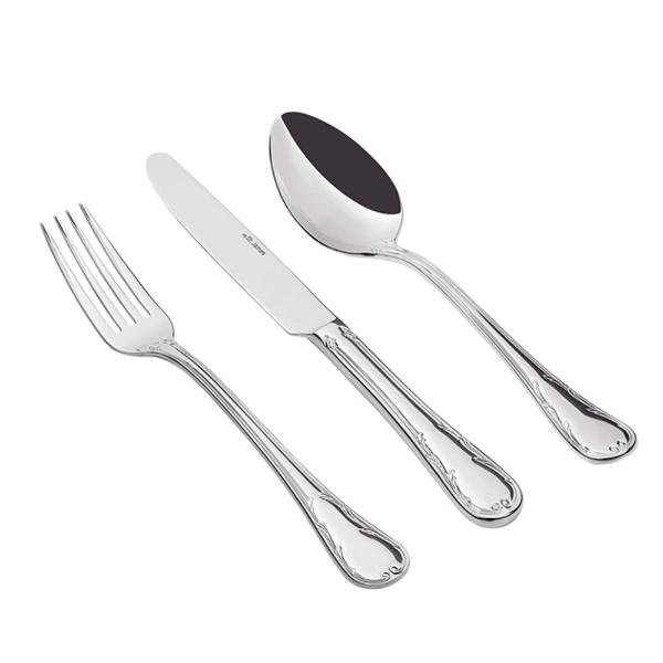 Faqueiro em prata com estojo Saint James Royale 101 peças