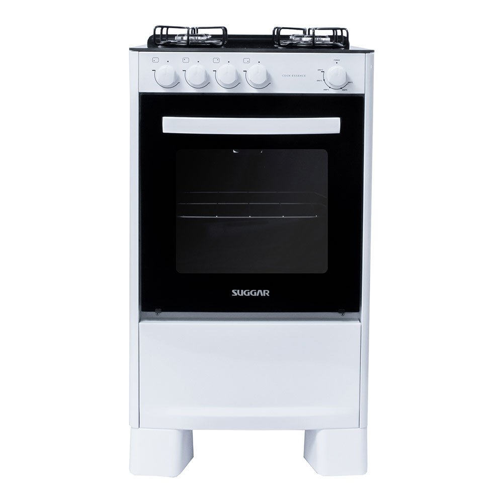 Fogão 5 Bocas Suggar Cook Essence Branco Mesa em Vidro - Bivolt - Fgvcge510br