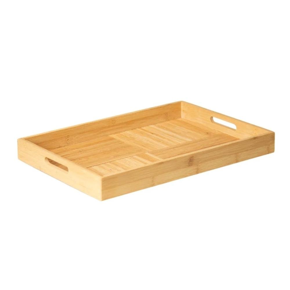 Bandeja Retangular de Bambu com Alça 48X35,5X5 CM 2664 Paramount