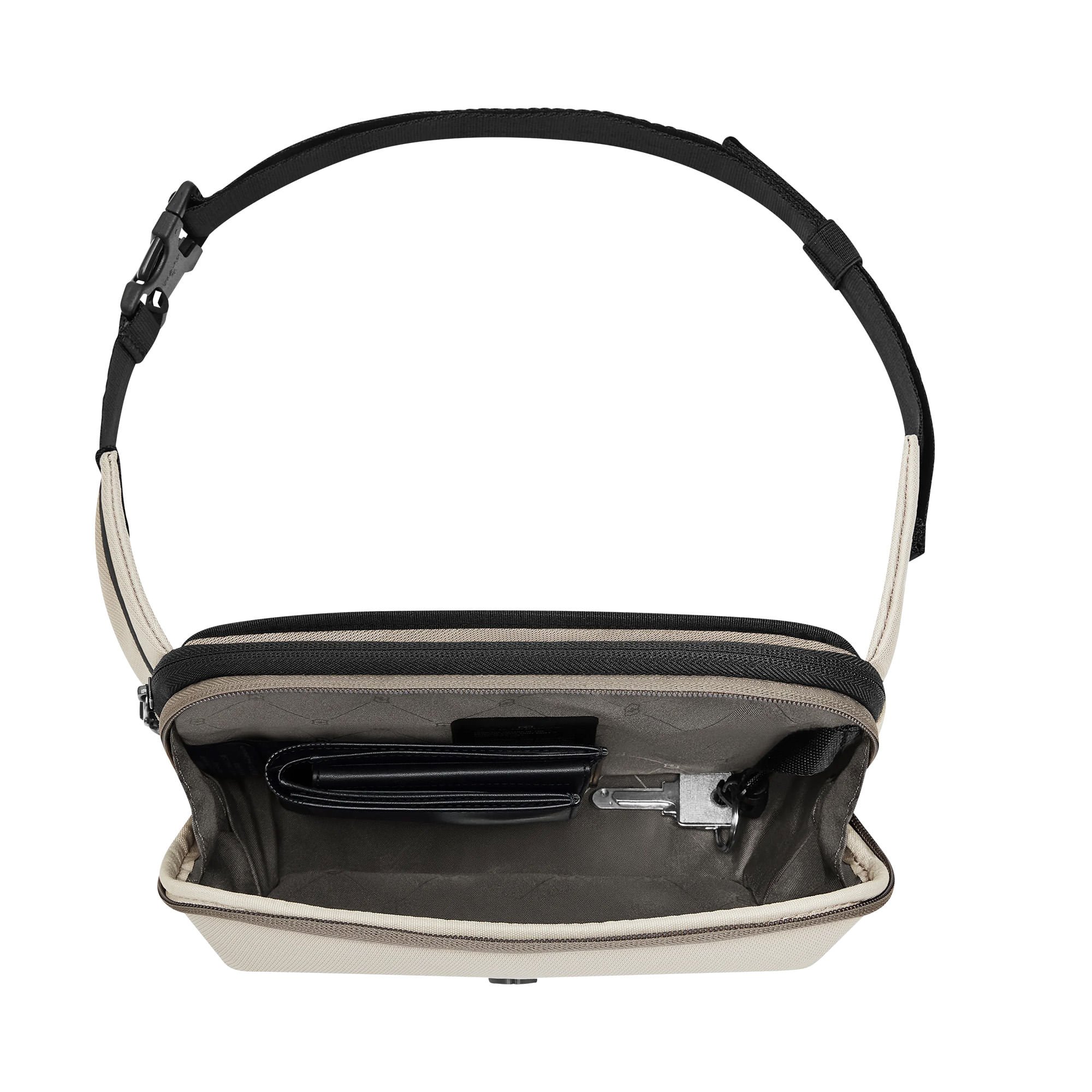POCHETE ALTMONT MODERN BELT BAG STONE WHITE Bege/Preto 6