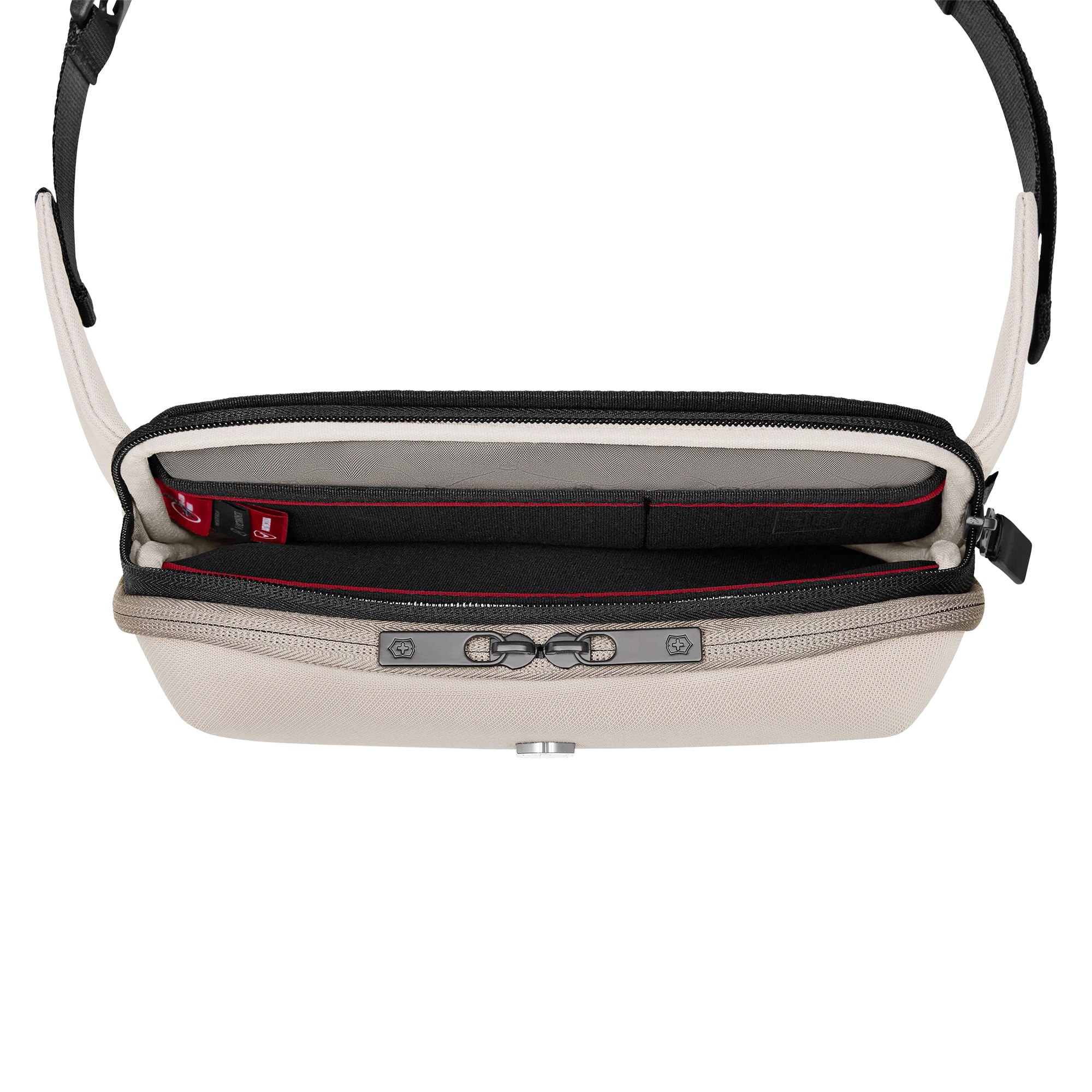 POCHETE ALTMONT MODERN BELT BAG STONE WHITE Bege/Preto 7