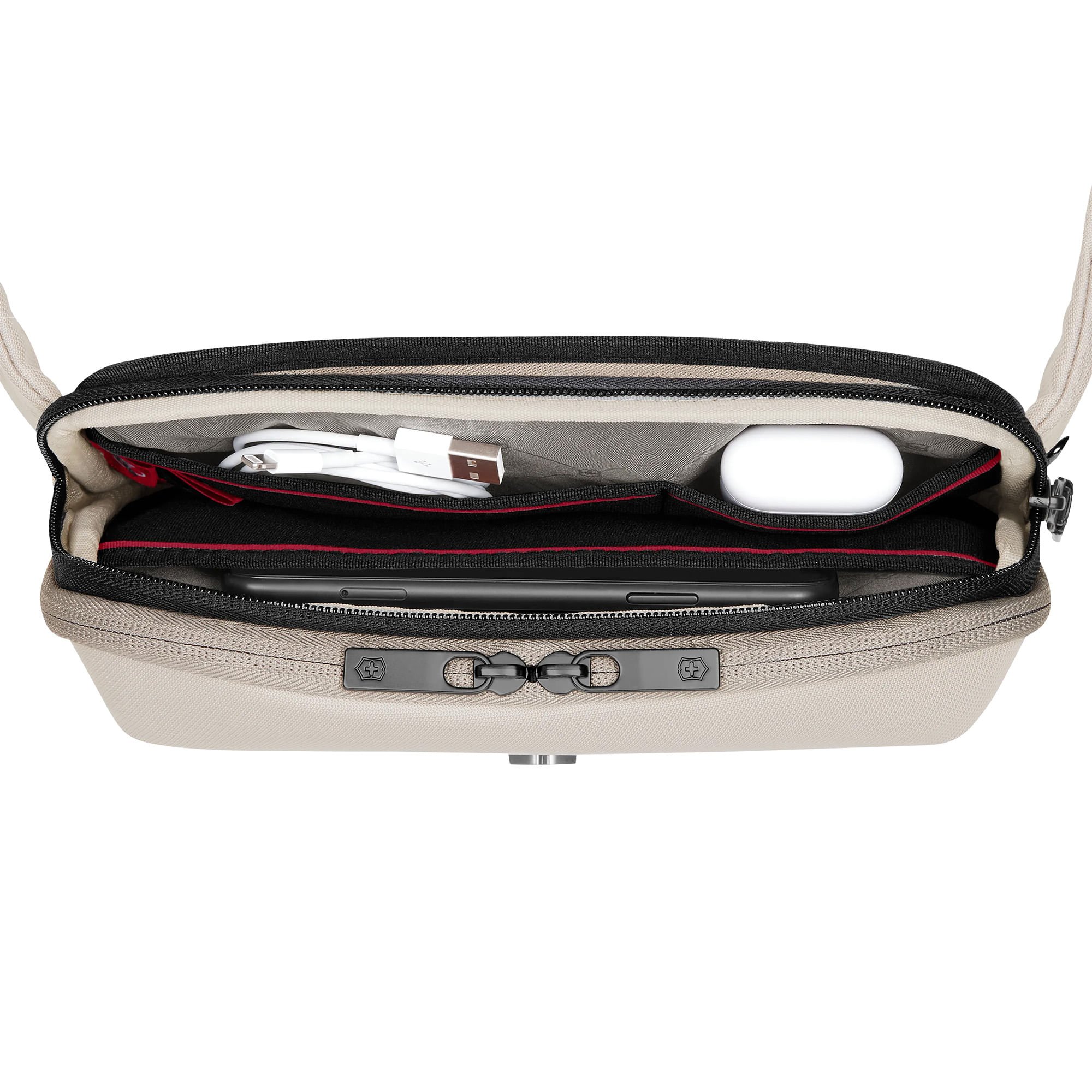 POCHETE ALTMONT MODERN BELT BAG STONE WHITE Bege/Preto 8