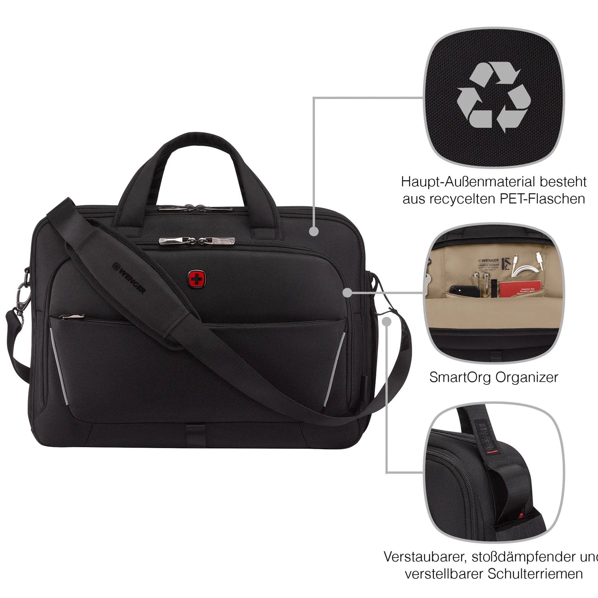 METEOR | PASTA PARA NOTEBOOK 16–17” COM BOLSO PARA TABLET Preto 12