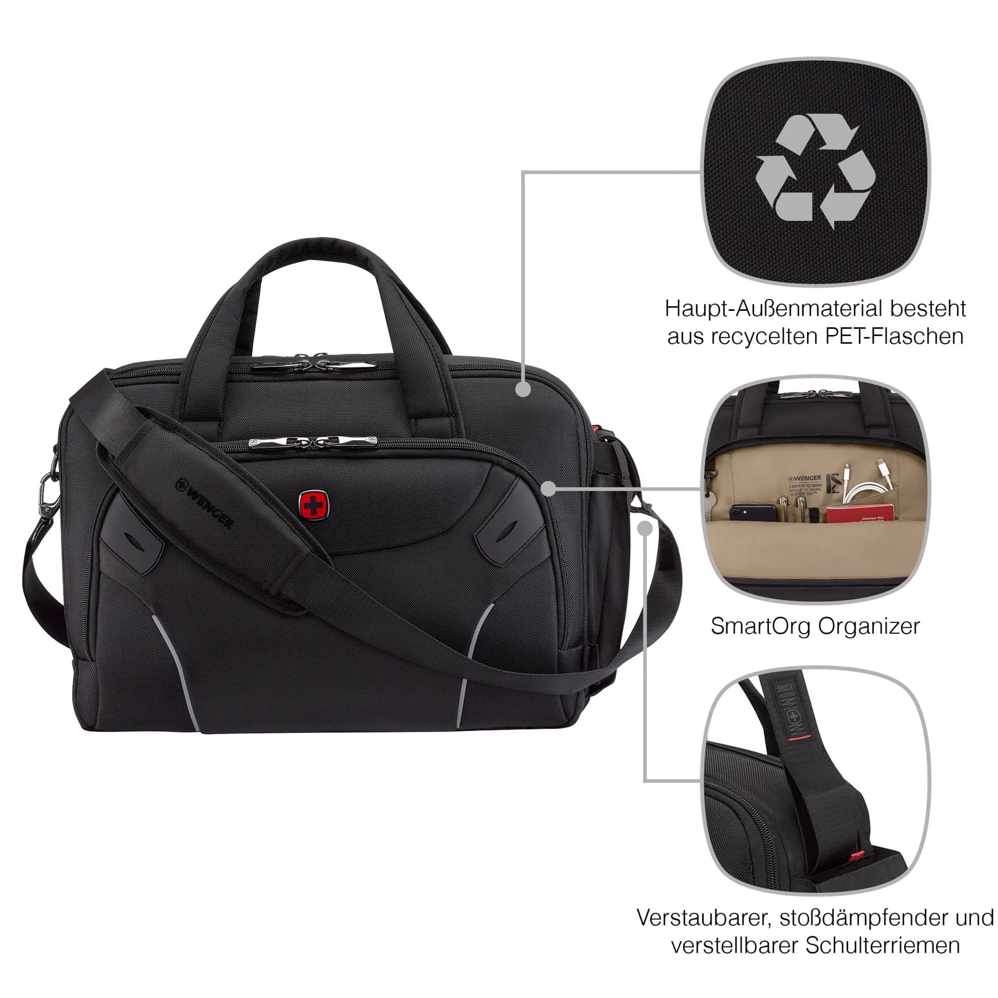 COSMIC | PASTA PARA NOTEBOOK 14–16” COM BOLSO PARA TABLET Preto 10
