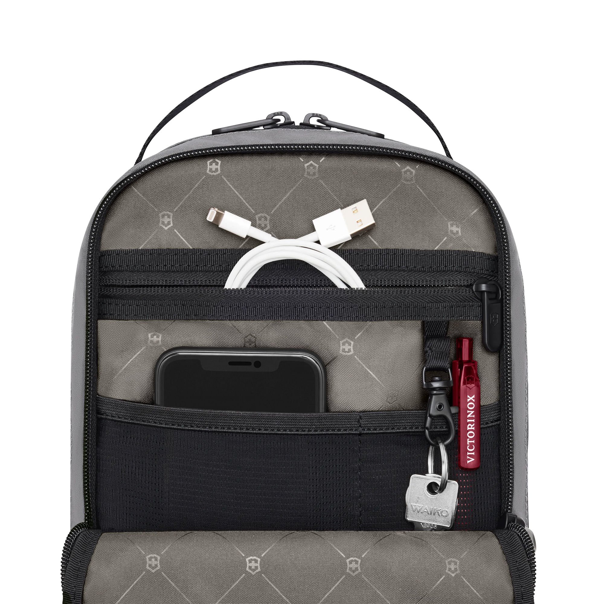 TRAVEL ESSENTIALS | BOLSA CROSSBODY COM PROTEÇÃO RFID Cinza 4