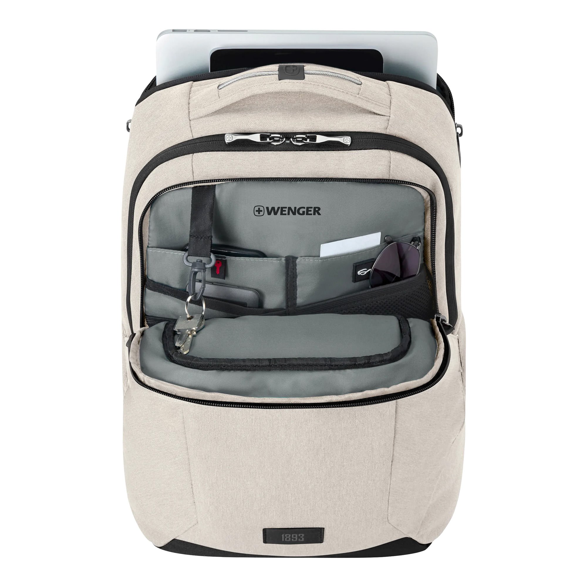 MX PROFESSIONAL | MOCHILA PARA NOTEBOOK 16” COM BOLSO PARA TABLET Off White 4