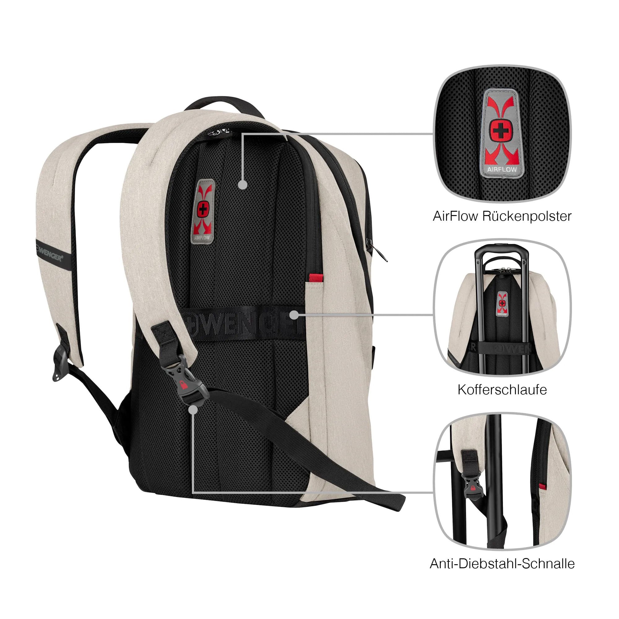 MX LIGHT | MOCHILA PARA NOTEBOOK 16” COM BOLSO PARA TABLET Off White 10