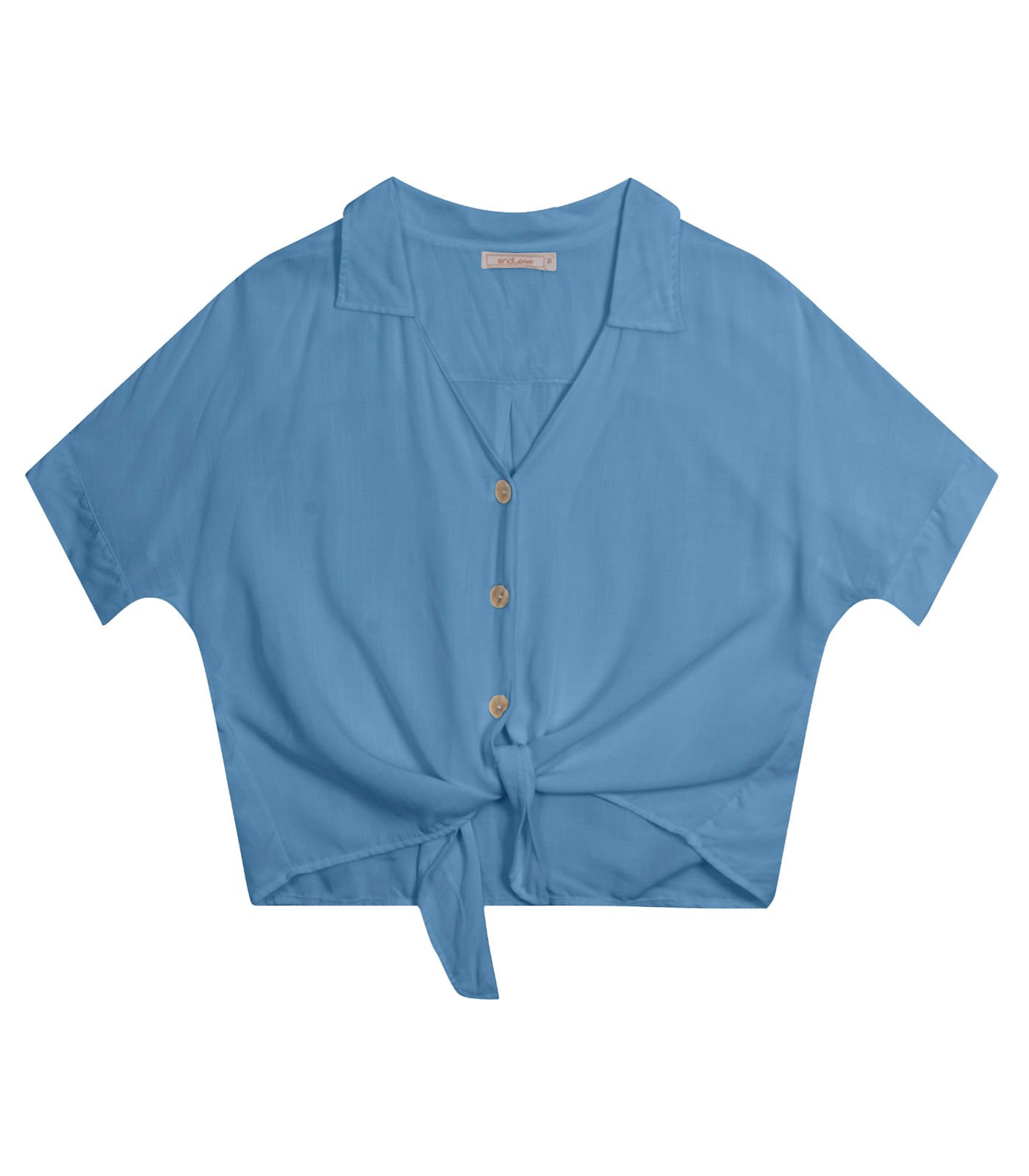 Camisa Feminina Classic com Nó Endless Azul