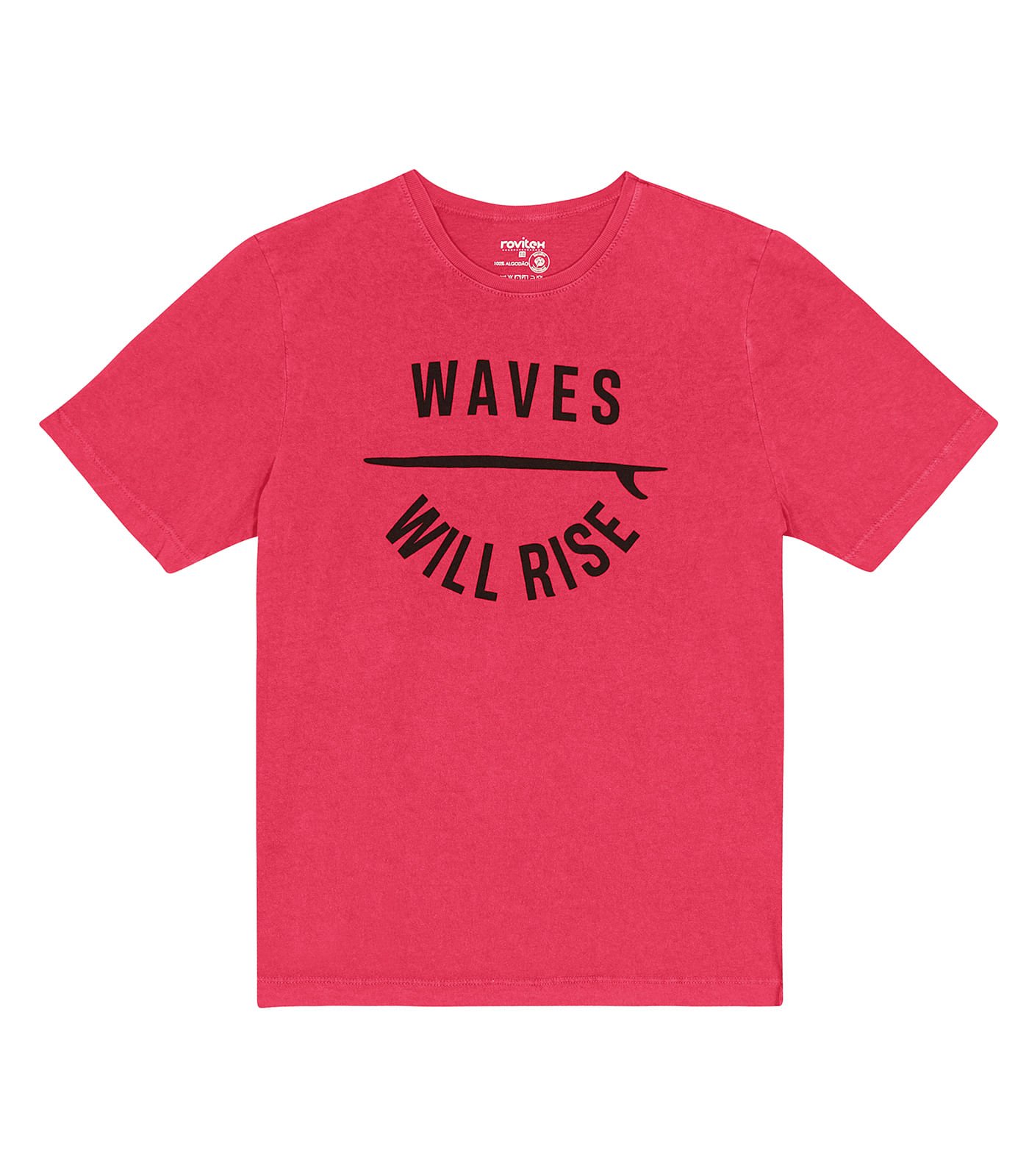 Camiseta Juvenil Masculina Waves Rovitex Teen Vermelho