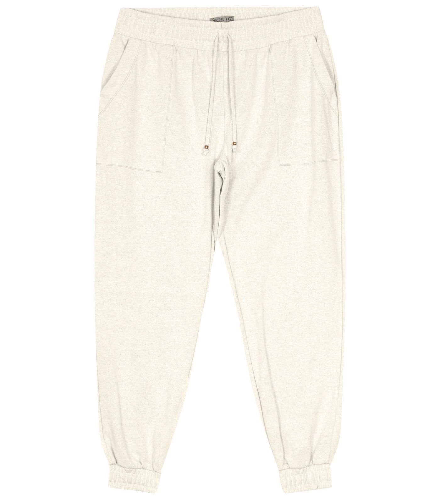 Calça Feminina Jogger Lurex Secret Glam Bege